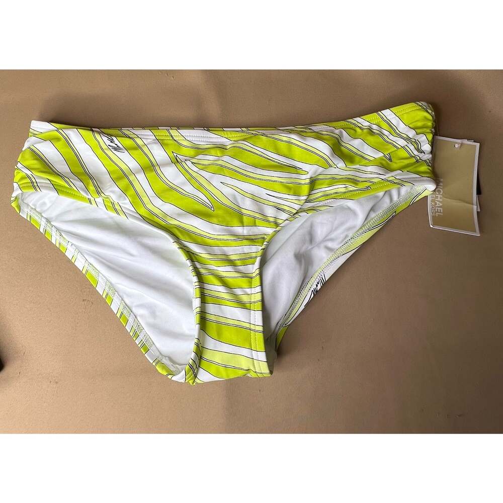 Michael Kors Limeade Zebra Print Bikini Bottom M NWT - Picture 3 of 6